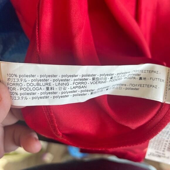 Zara Basic NWT Red Fit & Flare Pleated Dress Sz S - Picture 6 of 8